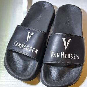 Van Heusen Black Slide Sandals